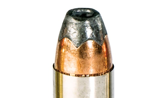 Semi jacketed hollow point round